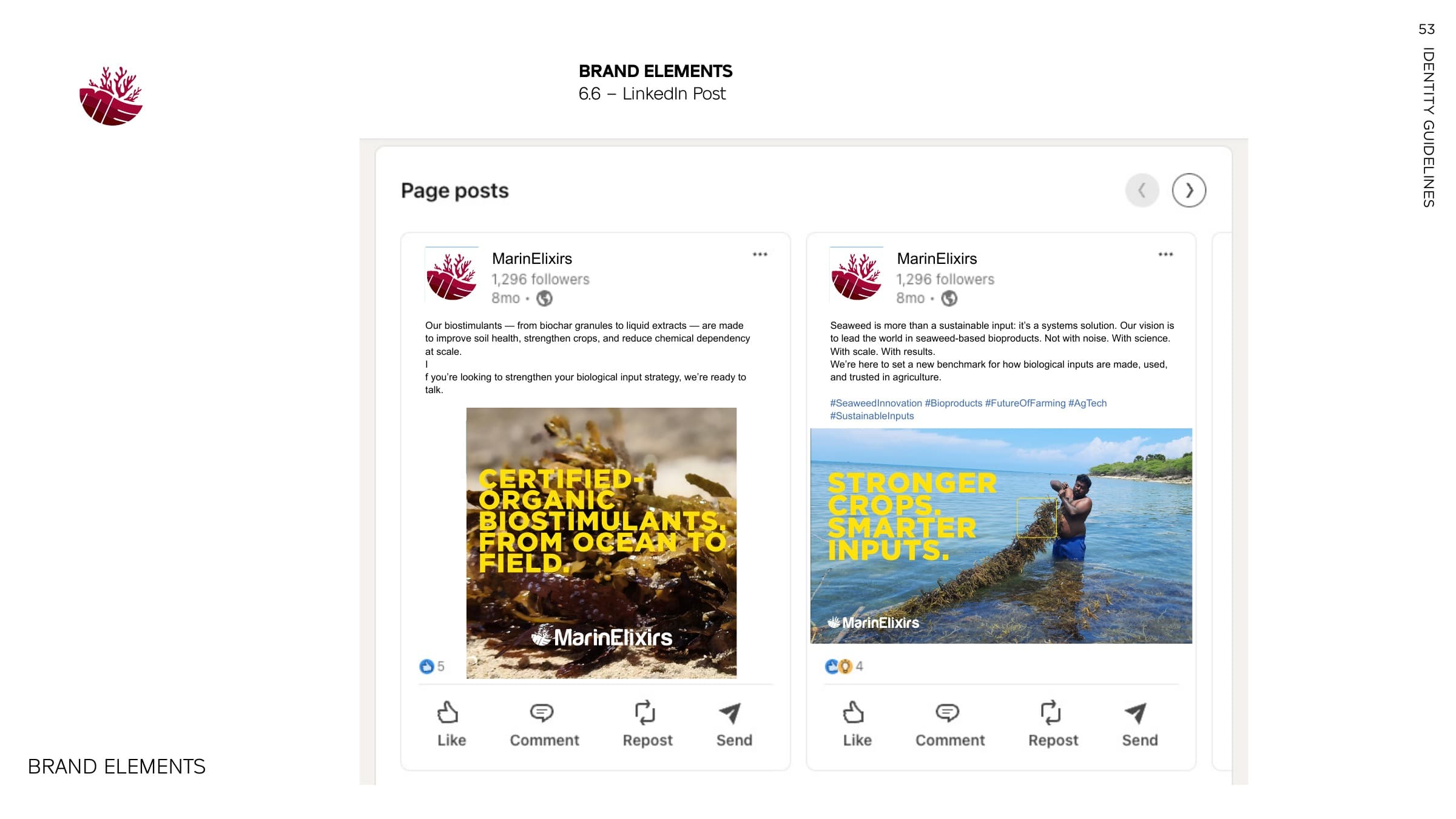 LinkedIn page posts