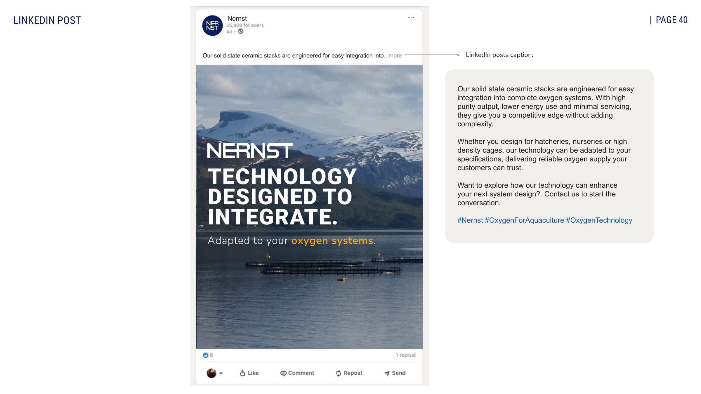 LinkedIn post: technology designed to integrate