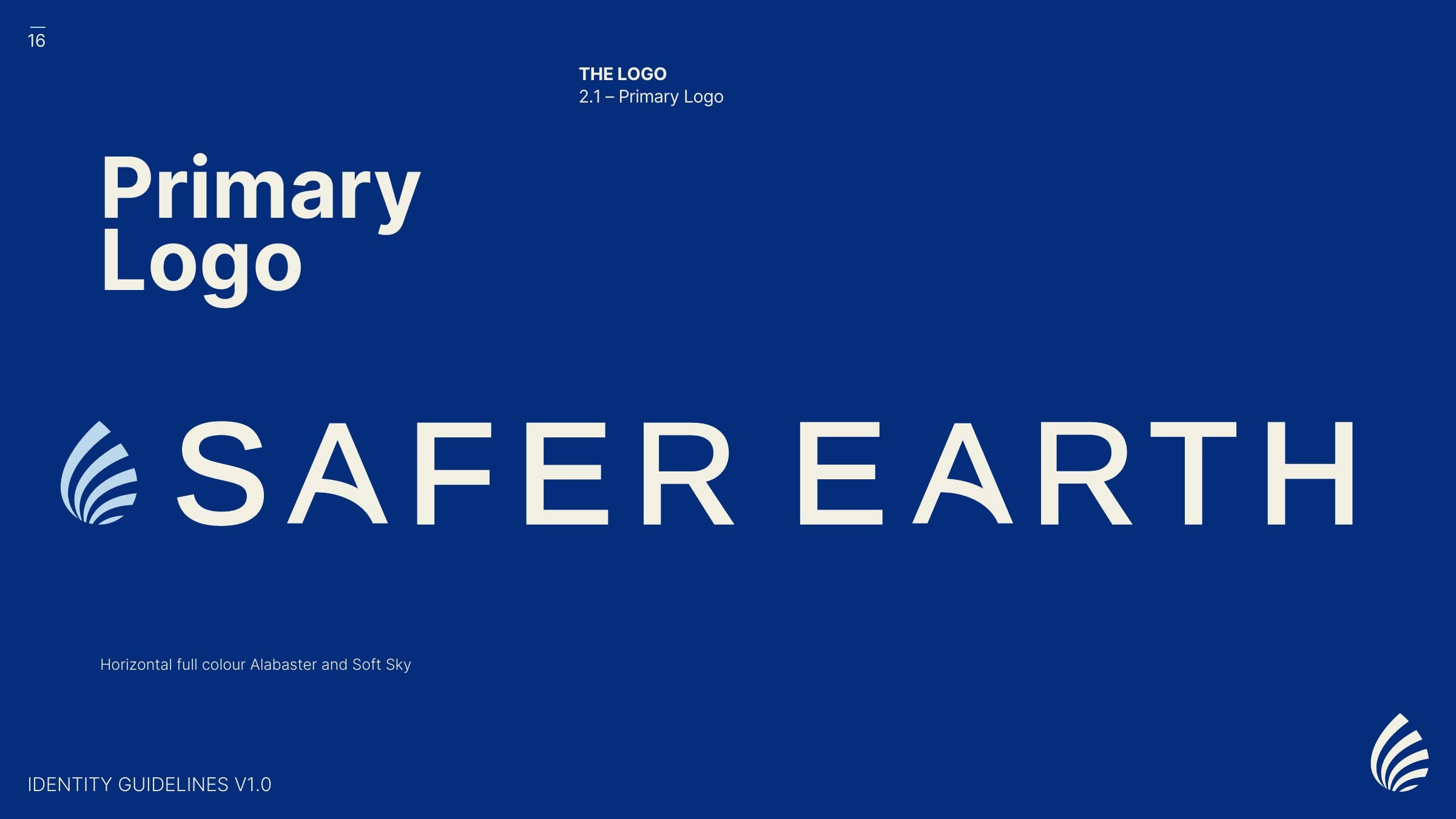 Primary logo, reversed lockup on Royal Blue